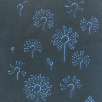 Pitongrammes n°70 - Pissenlits : Colorant sur papier - (65x50) - Œuvre unique - 2007