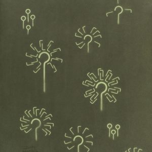 Pitongrammes n°71 - Pissenlits : Colorant sur papier - (65x50) - Œuvre unique - 2007