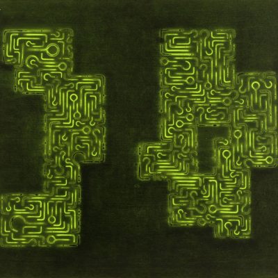 Pitongrammes n°34 - Colorant sur carton toilé - (65x54) - Œuvre unique - 2007