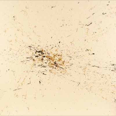 Pitongrammes n°56 - Chaos - Colorant sur Carton bois - (100x140) - Œuvre unique - 2007