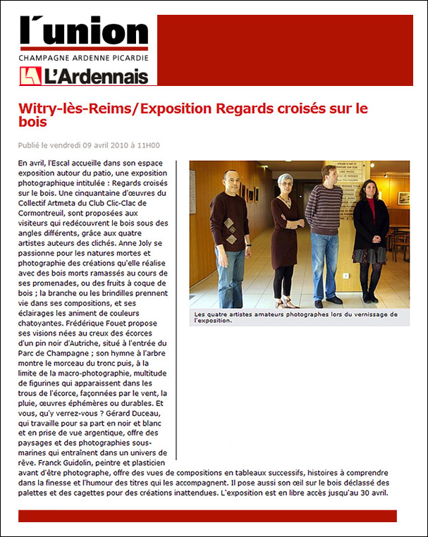 Article L'Union Collectif Atmeta Witry-les-Reims